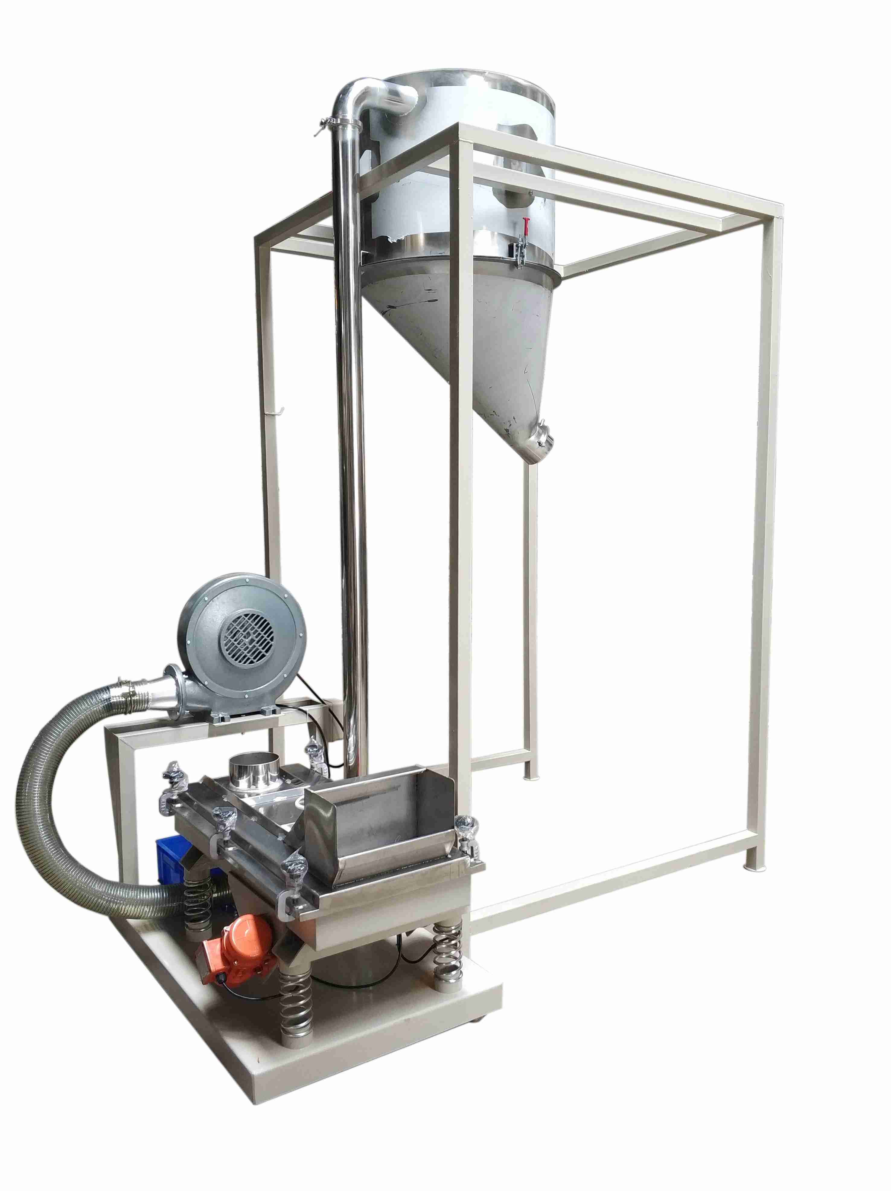 Plastic Vibrating Screening Machine With Hopper