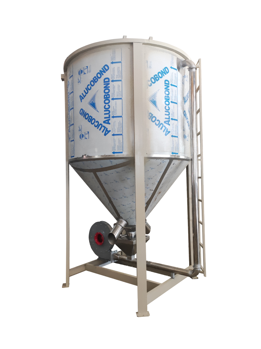 Vertical Plastic Pellet Mixer With Heating And Drying System